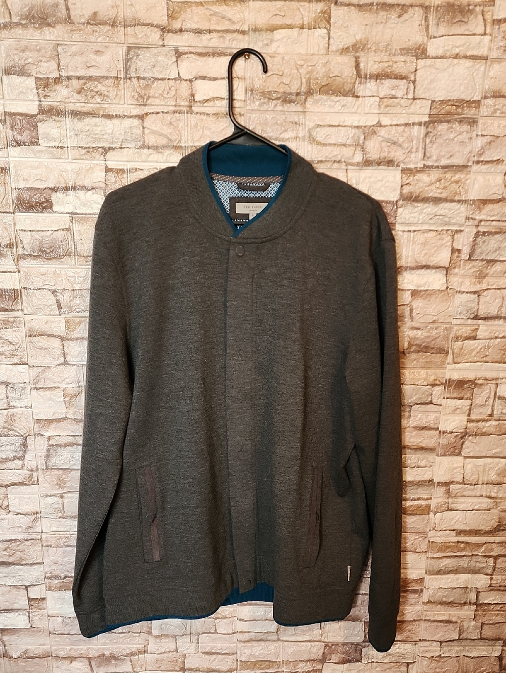 Ted Baker London  Full Zip Dark Gray Sweatshirt  Jacket